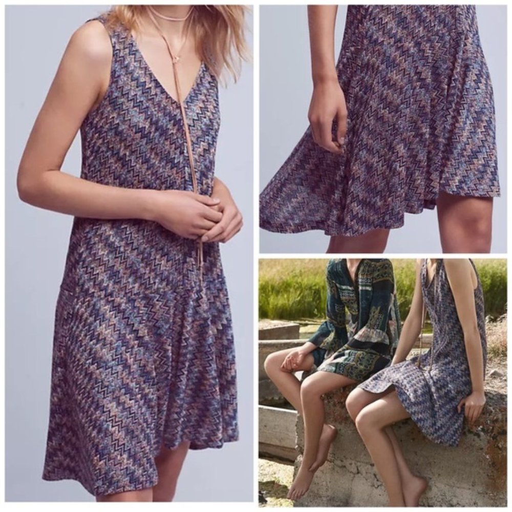 ANTHROPOLOGIE Maeve Westwater Knit Dress Size S